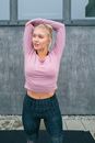 Bild von Longsleeve Crop Top - Bambus in amethyst von The Spirit of OM