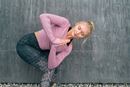 Bild von Longsleeve Crop Top - Bambus in amethyst von The Spirit of OM