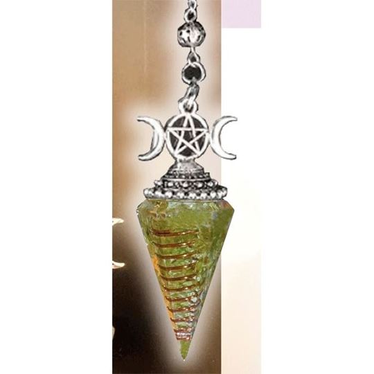 Bild von Orgonit-Pendel Peridot Dreifache Göttin