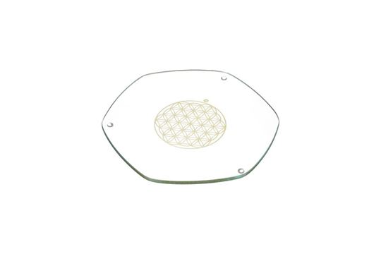 Bild von Energyplate gross mit Blume des Lebens in Gold 22 cm