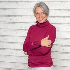 Immagine di Rollkragen-Shirt Langarm in rosenrot von The Spirit of OM