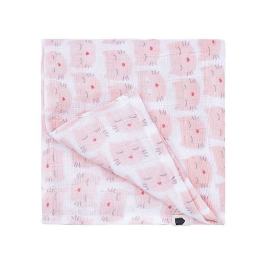 Bild von stoffwindel 70 x 70 rosa les chats, VE-4