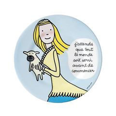 Picture of dessertteller prinzessin j'attends que tout le monde..., VE-6