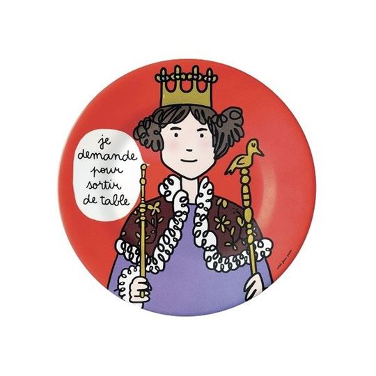 Image sur dessertteller prinz ''je demande pour sortir...'' ø 20cm, VE-6