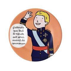 Picture of dessertteller prinz ''j'attends que tout le monde...'' ø 20cm, VE-6