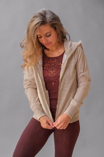 Immagine di Sweatjacke Damen - sand/nature von The Spirit of OM