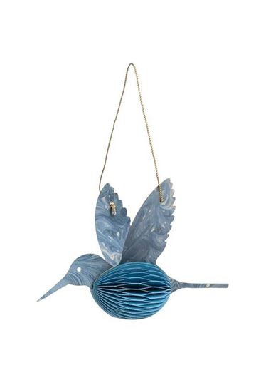 Image sur Papieranhänger BLUE HUMMINGBIRD