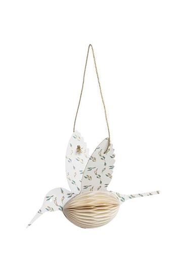 Image sur Papieranhänger WHITE HUMMINGBIRD
