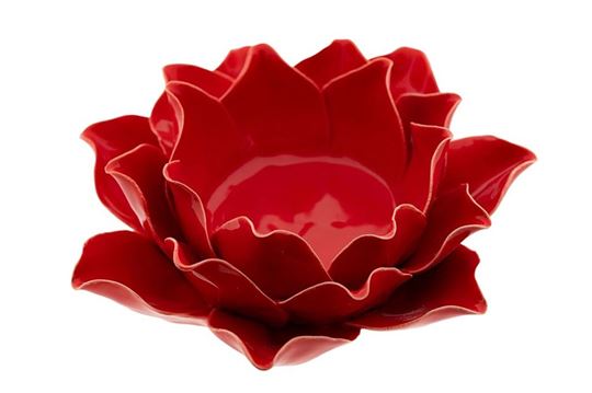 Immagine di Blütenkeramik Rose rot, gross