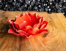Immagine di Blütenkeramik Rose rot, gross