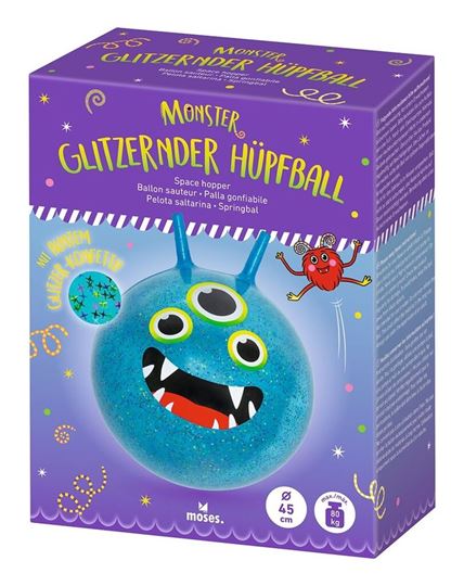 Bild von Monster Glitzender Hüpfball, VE-4