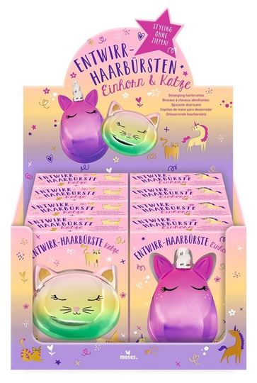 Bild von Entwirr-Haarbürsten Einhorn & Katze, VE-8