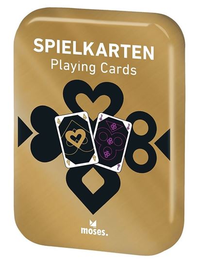 Bild von Spielkarten metallic, VE-4