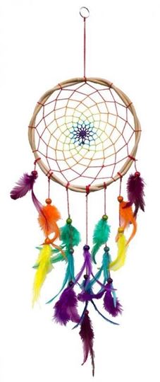 Immagine di Traumfänger Twisted Rainbow Rattan 22x50cm