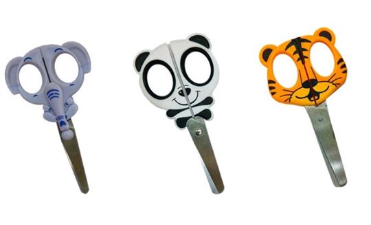Image sur Display Kinderscheren 8 x Panda, 8 x Tiger, 8 x Elefant (24 Stück)