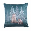 Bild von Bear Walks Teal 43x43cm - Kissenbezug OHNE Füllung