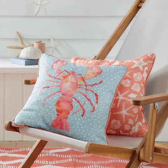 Bild von Lobster Outdoor Orange 43x43cm - Kissenbezug OHNE Füllung