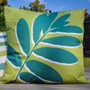 Bild von Leaf Print Outdoor Green 43x43cm - Kissenbezug OHNE Füllung