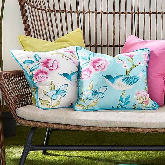 Bild von Amelle Outdoor Blue 43x43cm - Kissenbezug OHNE Füllung