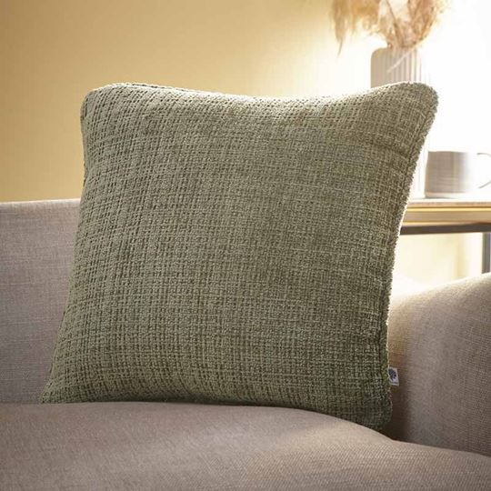 Bild von Alba Chenille Green 43x43cm - Kissenbezug OHNE Füllung