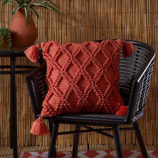 Bild von Alda Terracotta 43x43 - Kissenbezug OHNE Füllung
