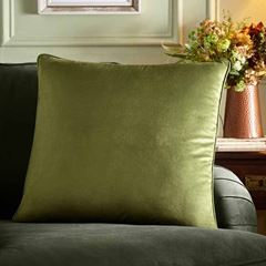 Bild von Harlan Velvet OliveGreen 55cm - Kissenfüllung inkl.
