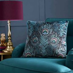 Bild von Dandy Peacock Teal 55x55cm - Kissenfüllung inkl.