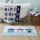Picture of Beach Huts Blue Bath Mat