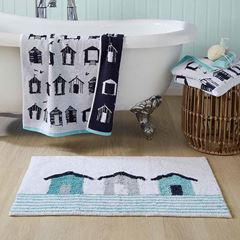 Immagine di Beach Huts Blue Bath Mat