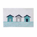Picture of Beach Huts Blue Bath Mat