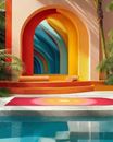 Immagine di ARCHY Summer Exercise Mat - Hercule Studio x Univers Uchronia