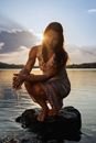 Picture of Rock - be happy - natur/bunt von The Spirit of OM