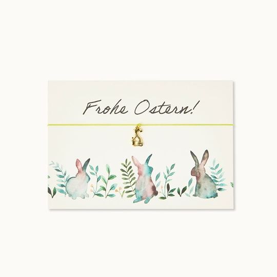 Picture of Armband-Karte: Frohe Ostern Hase - by vivi.