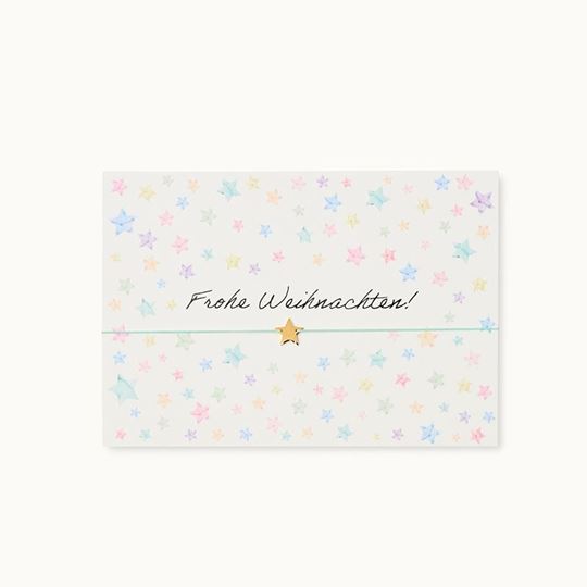 Bild von Armband-Karte: Frohe Weihnachten - Sterne - by vivi.