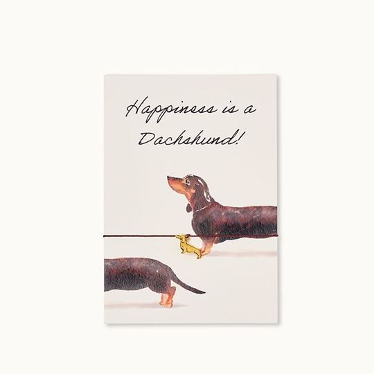 Bild von Armband-Karte: Happiness is a Dachshund - by vivi.