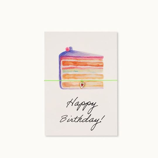 Image sur Armband-Karte: Happy Birthday Cake Slice - by vivi.
