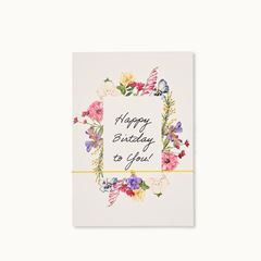 Bild von Armband-Karte: Happy Birthday Flowers 2 - by vivi.