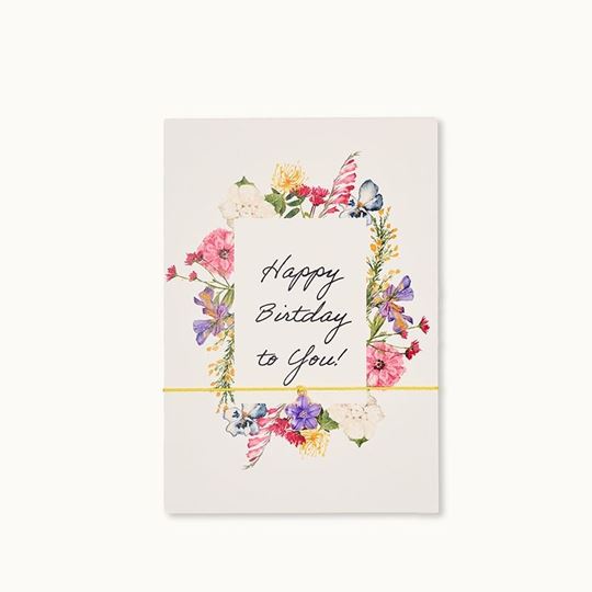 Bild von Armband-Karte: Happy Birthday Flowers 2 - by vivi.