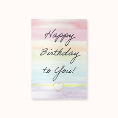 Bild von Armband-Karte: Happy Birthday Rainbow - by vivi.