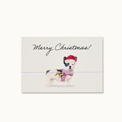Bild von Armband-Karte: Merry Christmas French Bulldog - by vivi.