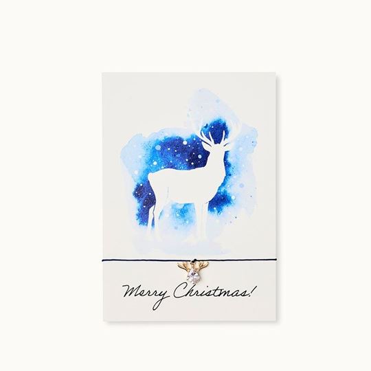 Bild von Armband-Karte: Merry Christmas Reindeer - by vivi.