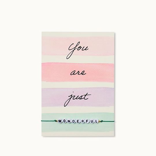 Immagine di Armband-Karte: You are just WONDERFUL - by vivi.