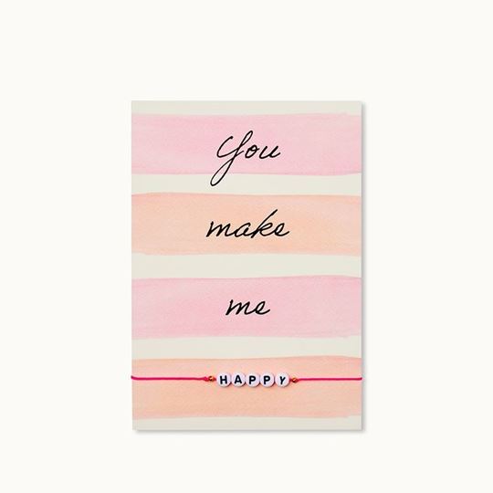 Bild von Armband-Karte: You make me HAPPY - by vivi.
