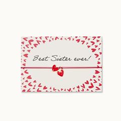 Bild von Doppel-Armbandkarte: Best Sister Ever! - by vivi.