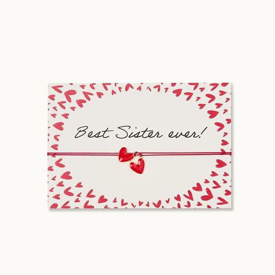 Bild von Doppel-Armbandkarte: Best Sister Ever! - by vivi.