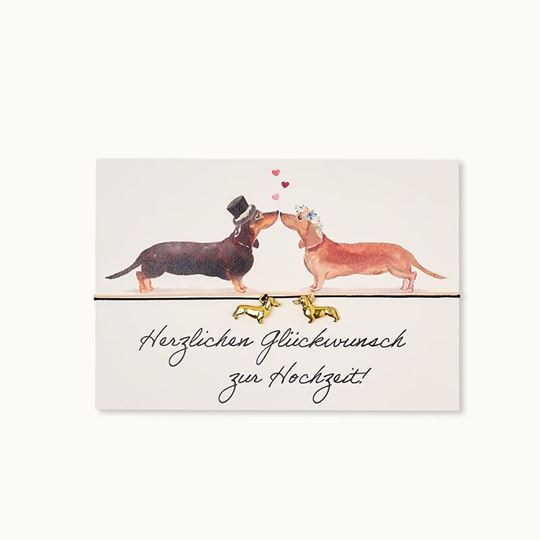 Image sur Doppelarmband-Karte: Herzlichen Glückwunsch zur Hochzeit - by vivi.