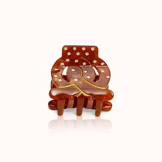 Bild von Haarklammer Breze Brown Small - by vivi.