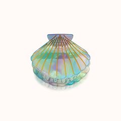 Image de Haarklammer Muschelform Unicorn - by vivi.
