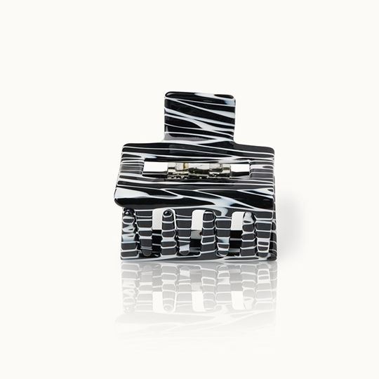 Image sur Haarklammer Square Black Lines - by vivi.