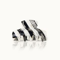 Bild von Haarklammer Stripes Black and White - by vivi.